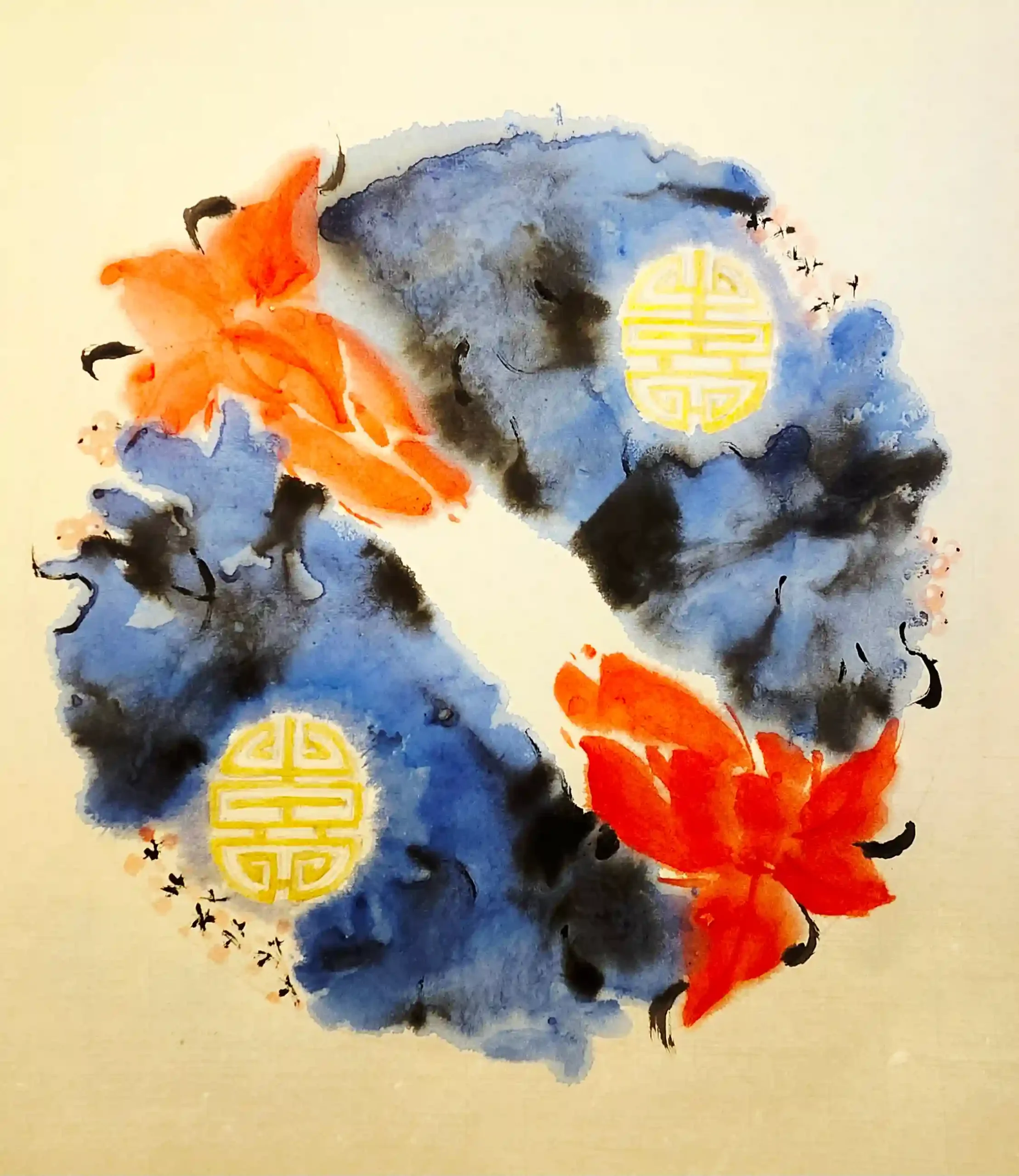 Double hidden flowers with double longevity symbols